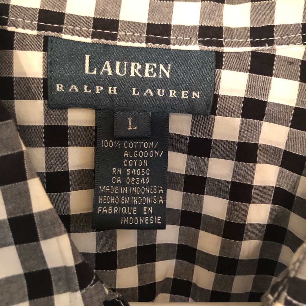 Lauren cotton checkered top